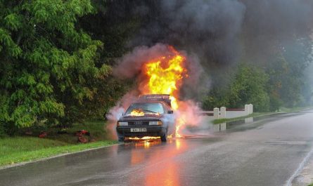 dreaming of a car catching fire